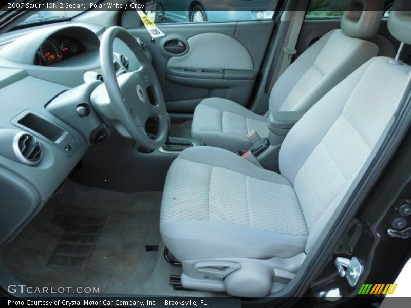 Polar White / Gray 2007 Saturn ION 2 Sedan