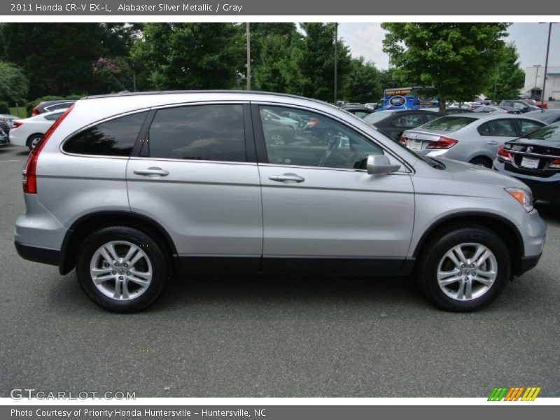 Alabaster Silver Metallic / Gray 2011 Honda CR-V EX-L