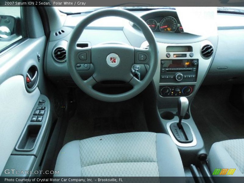Polar White / Gray 2007 Saturn ION 2 Sedan