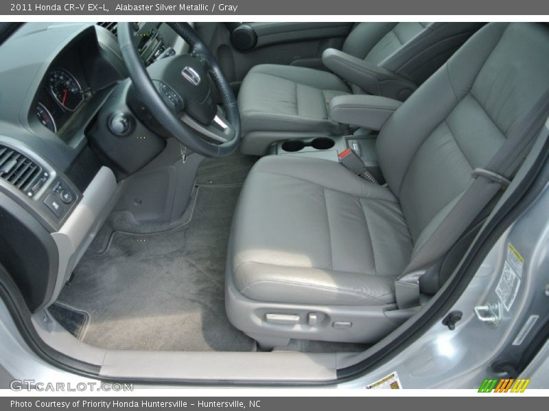 Alabaster Silver Metallic / Gray 2011 Honda CR-V EX-L