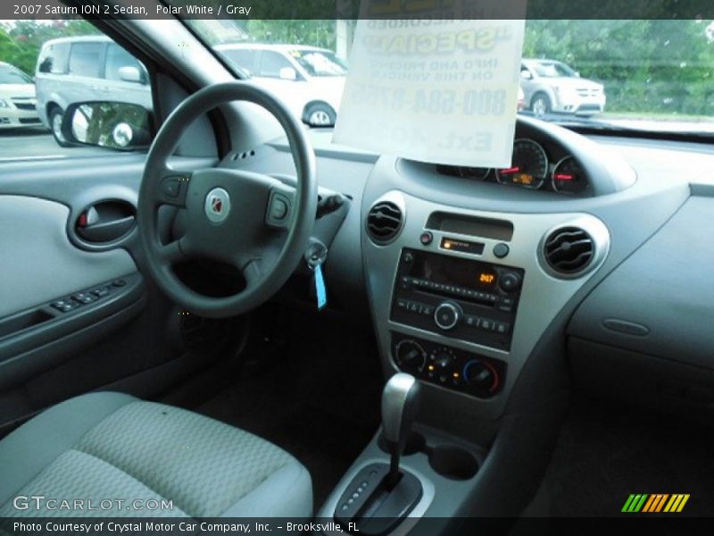 Polar White / Gray 2007 Saturn ION 2 Sedan