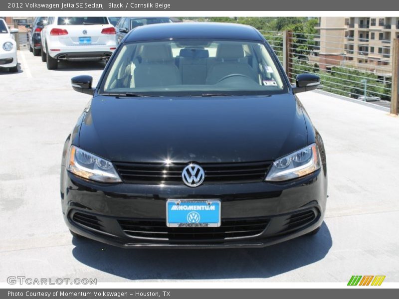 Black / Cornsilk Beige 2012 Volkswagen Jetta SE Sedan