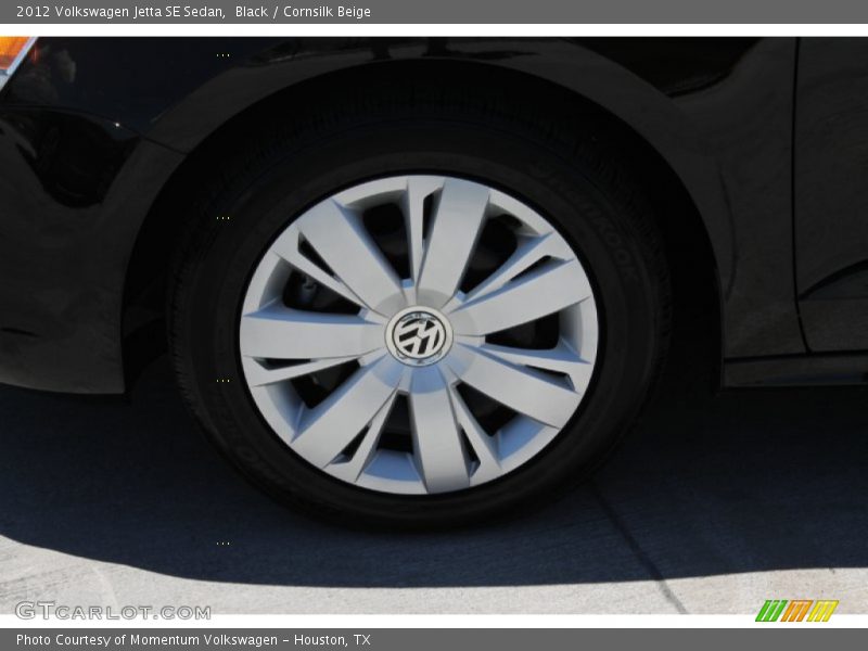 Black / Cornsilk Beige 2012 Volkswagen Jetta SE Sedan