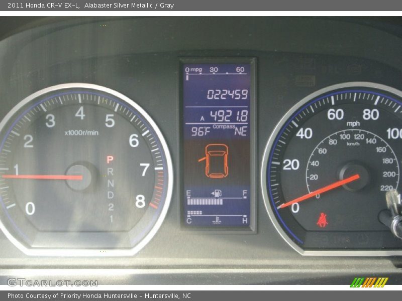 Alabaster Silver Metallic / Gray 2011 Honda CR-V EX-L