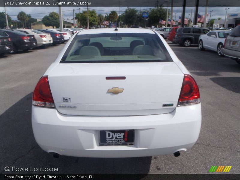 Summit White / Ebony 2013 Chevrolet Impala LS