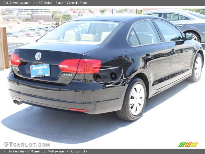 Black / Cornsilk Beige 2012 Volkswagen Jetta SE Sedan