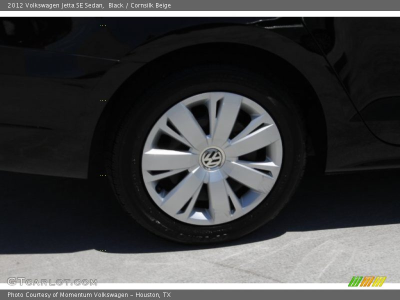 Black / Cornsilk Beige 2012 Volkswagen Jetta SE Sedan