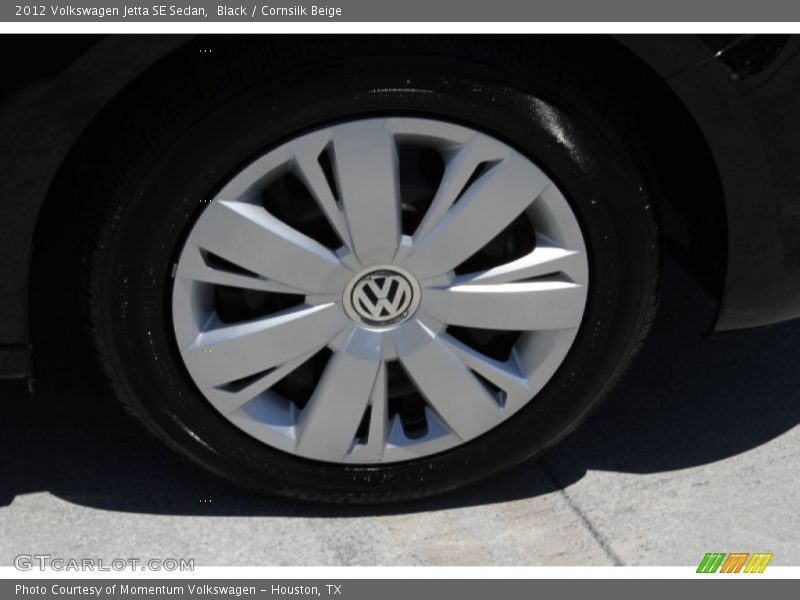Black / Cornsilk Beige 2012 Volkswagen Jetta SE Sedan