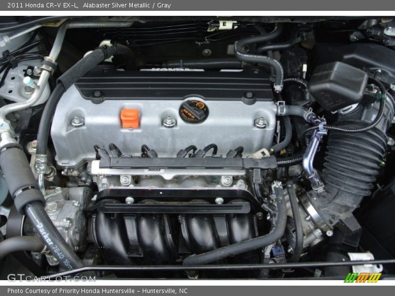 Alabaster Silver Metallic / Gray 2011 Honda CR-V EX-L