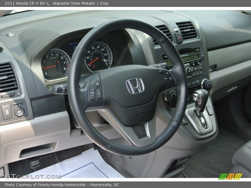 Alabaster Silver Metallic / Gray 2011 Honda CR-V EX-L