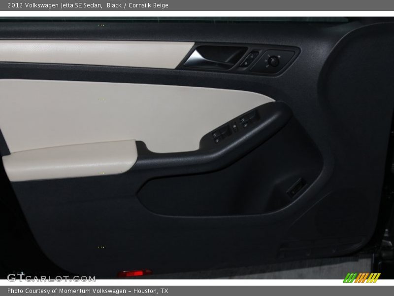Black / Cornsilk Beige 2012 Volkswagen Jetta SE Sedan