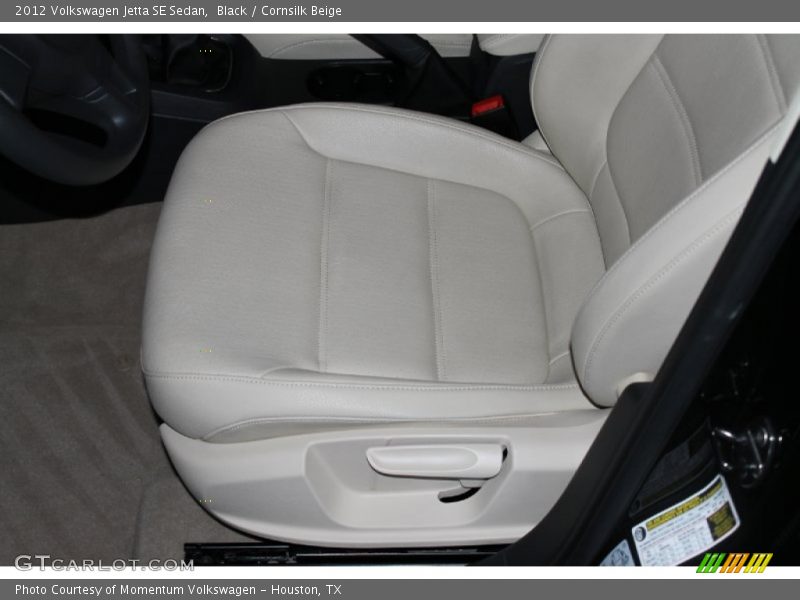 Black / Cornsilk Beige 2012 Volkswagen Jetta SE Sedan