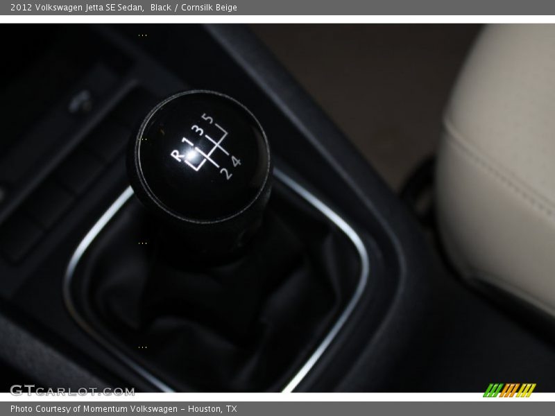 Black / Cornsilk Beige 2012 Volkswagen Jetta SE Sedan