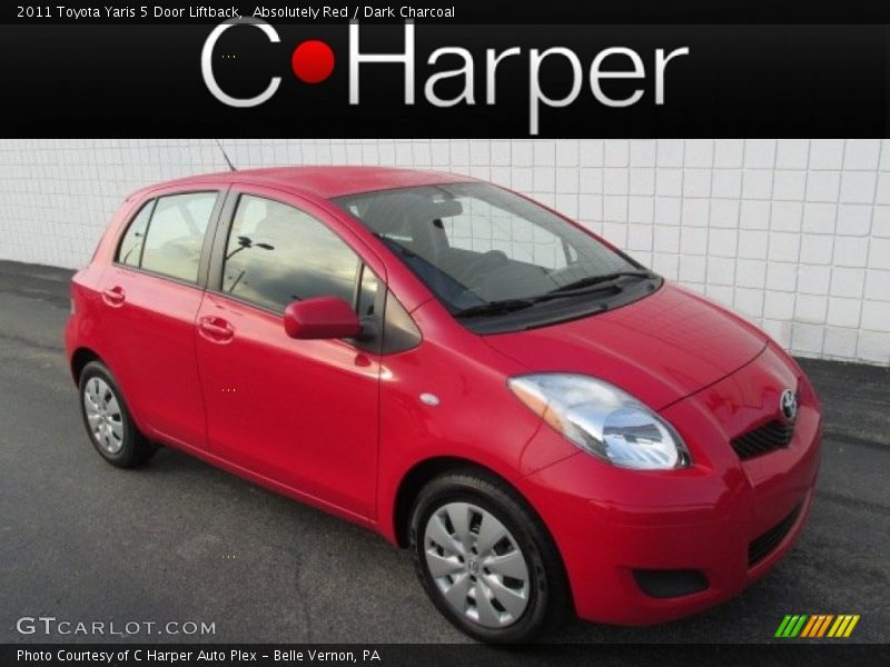 Absolutely Red / Dark Charcoal 2011 Toyota Yaris 5 Door Liftback