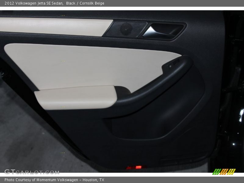 Black / Cornsilk Beige 2012 Volkswagen Jetta SE Sedan