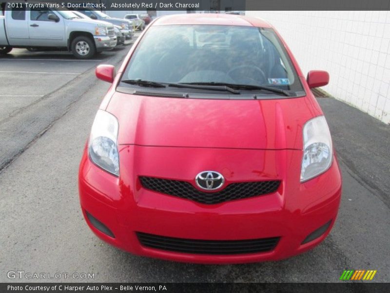 Absolutely Red / Dark Charcoal 2011 Toyota Yaris 5 Door Liftback