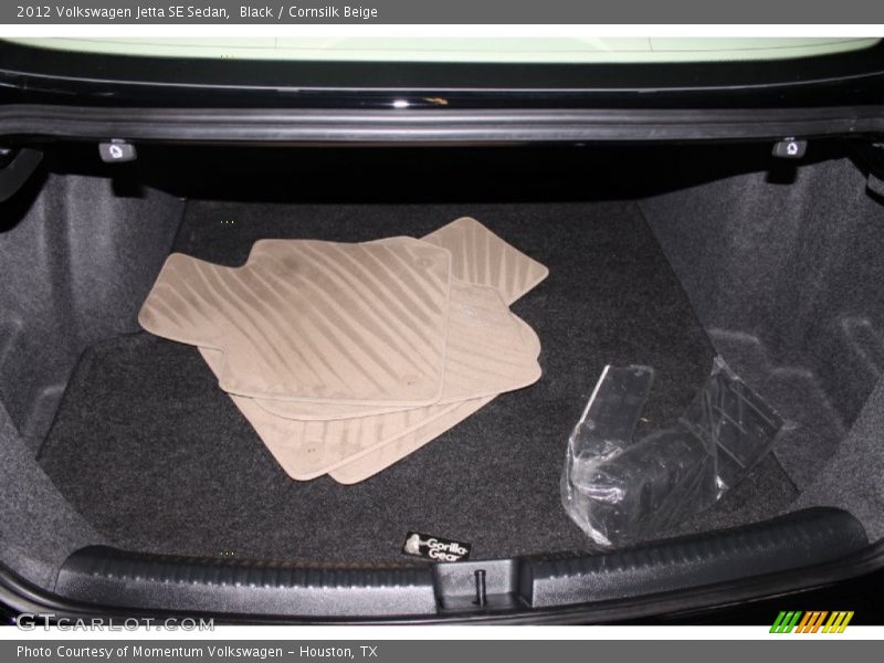 Black / Cornsilk Beige 2012 Volkswagen Jetta SE Sedan