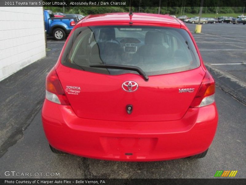 Absolutely Red / Dark Charcoal 2011 Toyota Yaris 5 Door Liftback