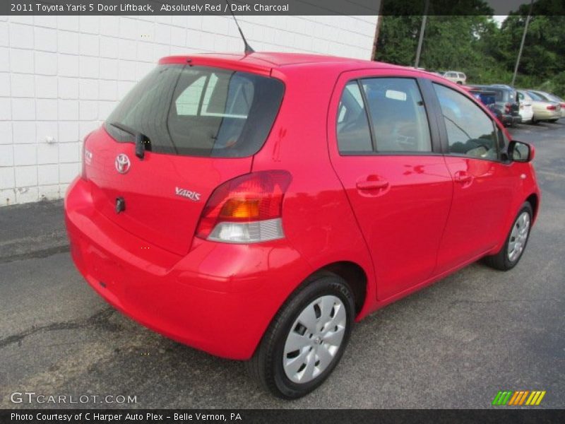 Absolutely Red / Dark Charcoal 2011 Toyota Yaris 5 Door Liftback