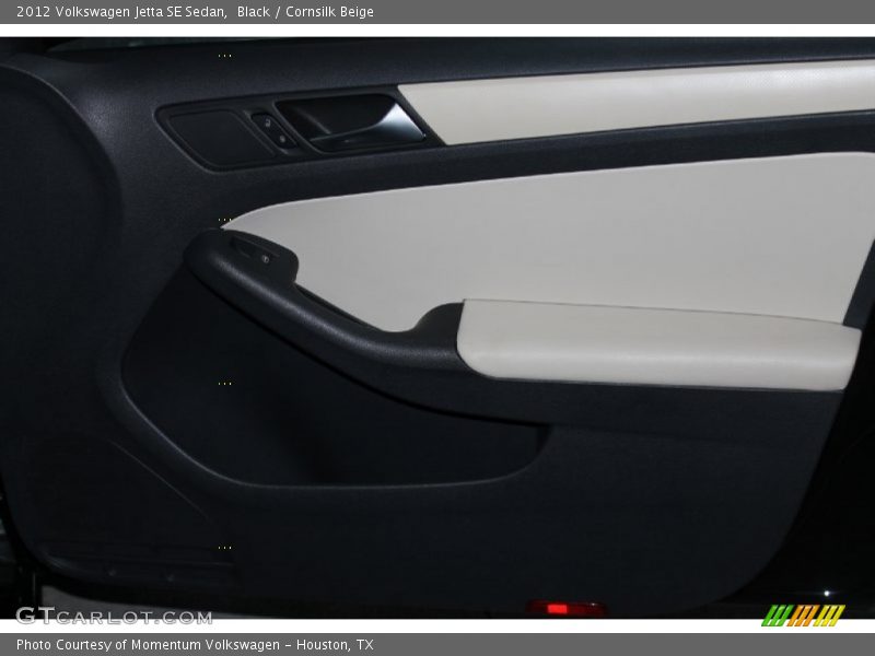 Black / Cornsilk Beige 2012 Volkswagen Jetta SE Sedan