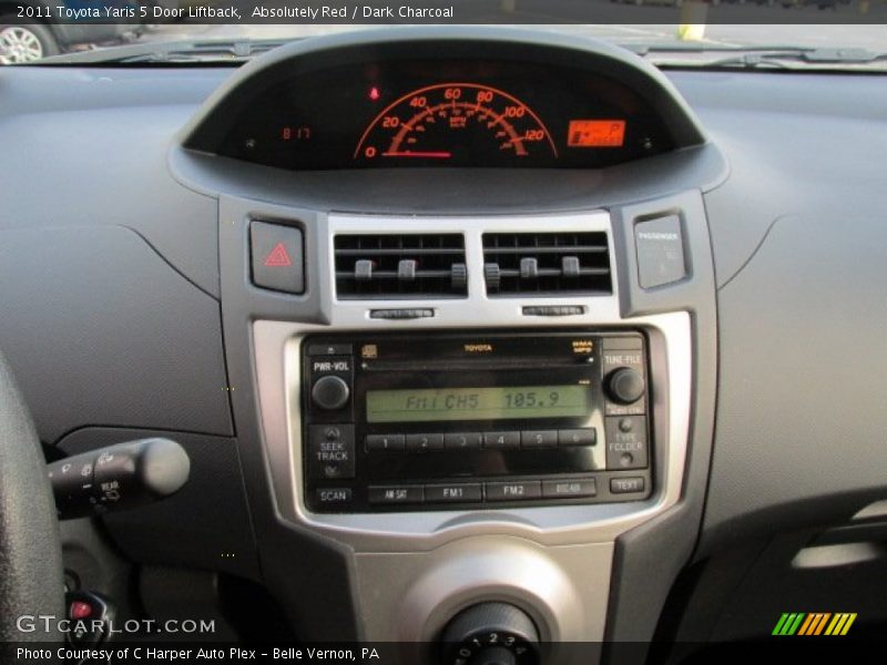 Absolutely Red / Dark Charcoal 2011 Toyota Yaris 5 Door Liftback