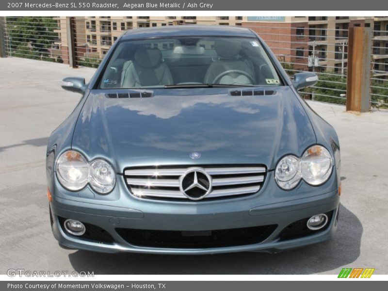 Aegean Blue Metallic / Ash Grey 2007 Mercedes-Benz SL 550 Roadster