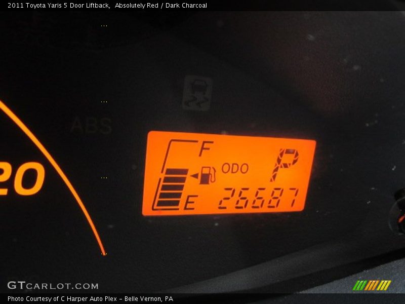 Absolutely Red / Dark Charcoal 2011 Toyota Yaris 5 Door Liftback