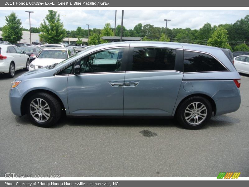 Celestial Blue Metallic / Gray 2011 Honda Odyssey EX-L