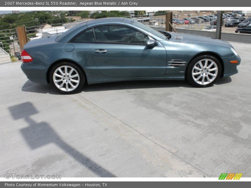 Aegean Blue Metallic / Ash Grey 2007 Mercedes-Benz SL 550 Roadster
