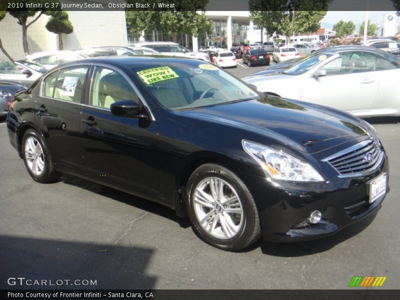 Obsidian Black / Wheat 2010 Infiniti G 37 Journey Sedan