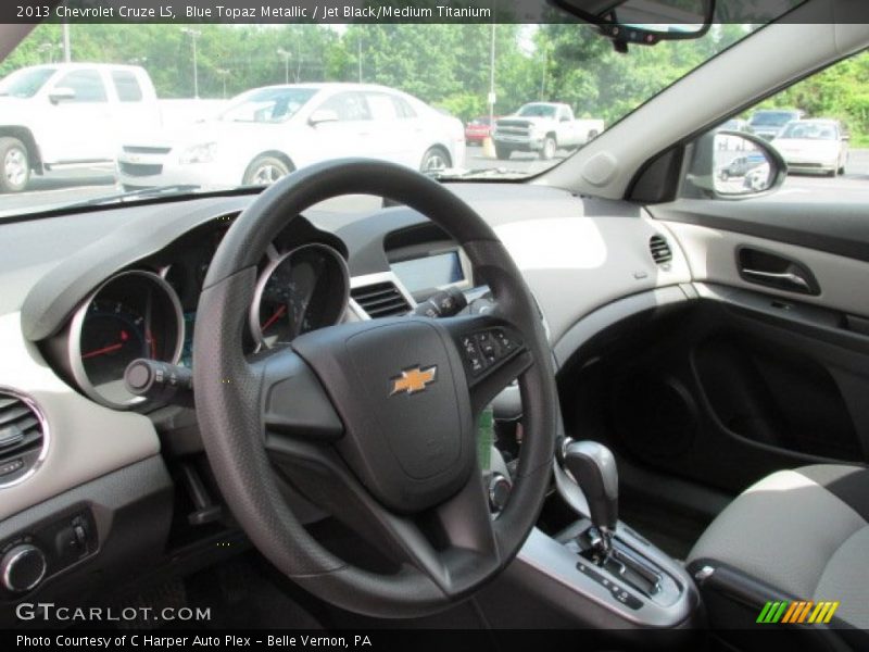 Blue Topaz Metallic / Jet Black/Medium Titanium 2013 Chevrolet Cruze LS