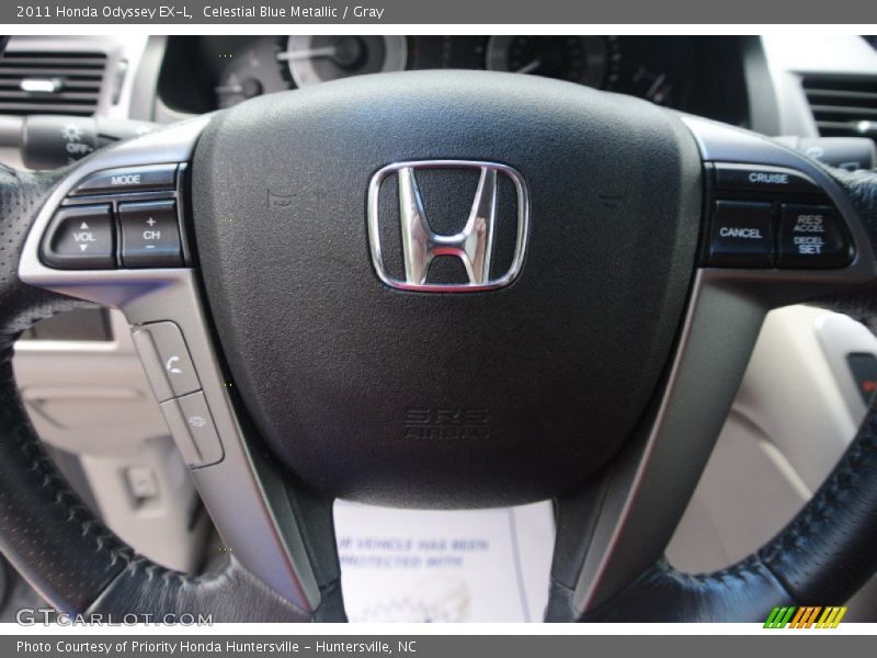 Celestial Blue Metallic / Gray 2011 Honda Odyssey EX-L