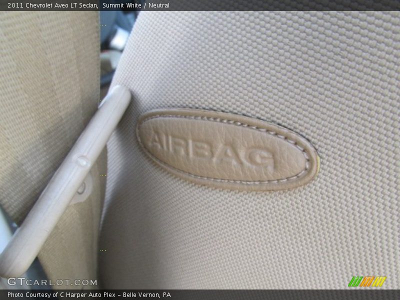 Summit White / Neutral 2011 Chevrolet Aveo LT Sedan