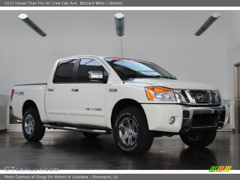Blizzard White / Almond 2012 Nissan Titan Pro-4X Crew Cab 4x4
