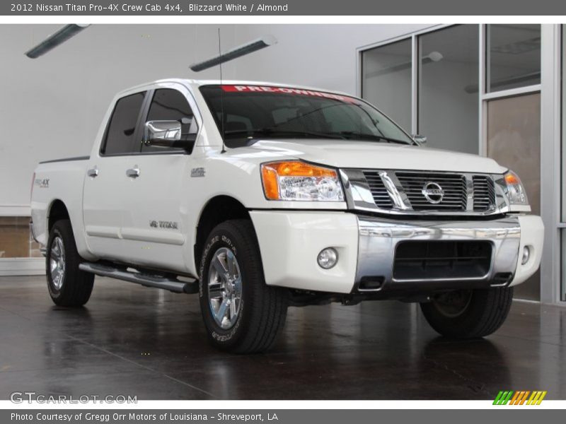 Blizzard White / Almond 2012 Nissan Titan Pro-4X Crew Cab 4x4