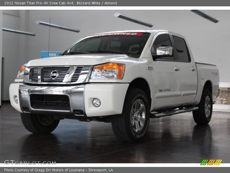 Blizzard White / Almond 2012 Nissan Titan Pro-4X Crew Cab 4x4