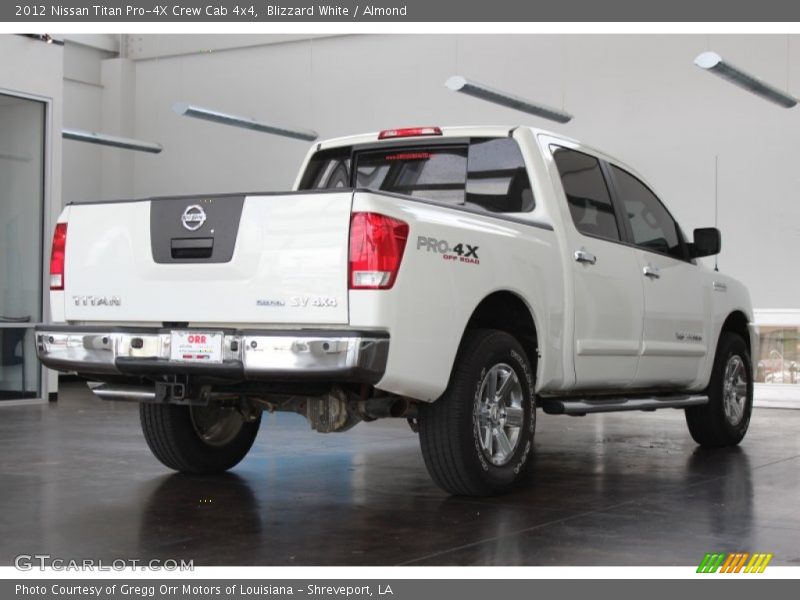 Blizzard White / Almond 2012 Nissan Titan Pro-4X Crew Cab 4x4