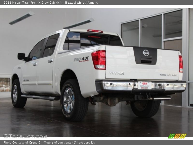 Blizzard White / Almond 2012 Nissan Titan Pro-4X Crew Cab 4x4