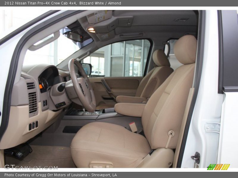Blizzard White / Almond 2012 Nissan Titan Pro-4X Crew Cab 4x4