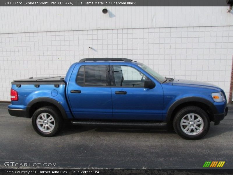 Blue Flame Metallic / Charcoal Black 2010 Ford Explorer Sport Trac XLT 4x4