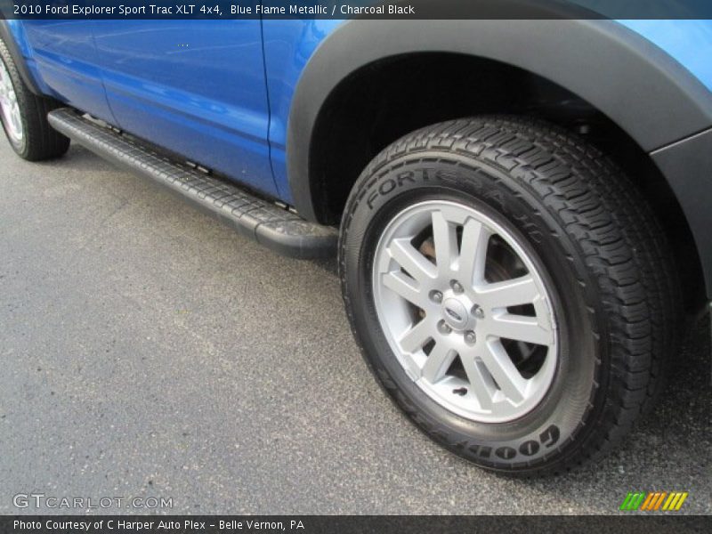 Blue Flame Metallic / Charcoal Black 2010 Ford Explorer Sport Trac XLT 4x4