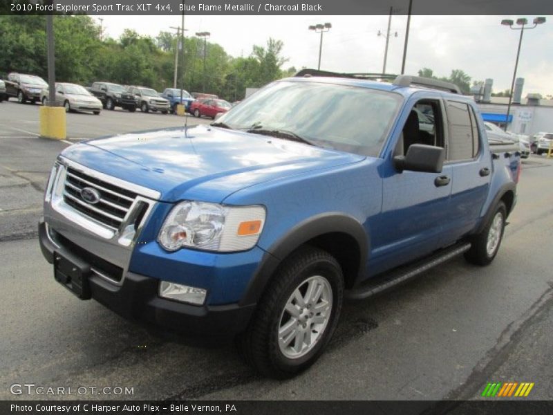Blue Flame Metallic / Charcoal Black 2010 Ford Explorer Sport Trac XLT 4x4
