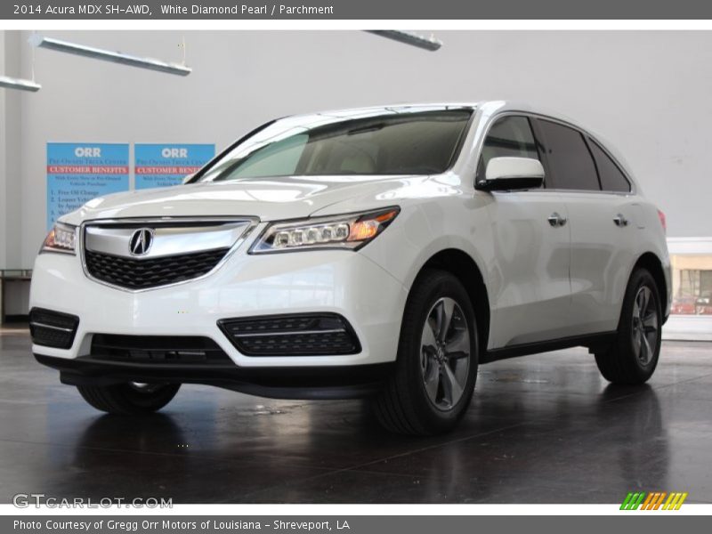 White Diamond Pearl / Parchment 2014 Acura MDX SH-AWD