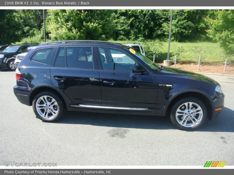 Monaco Blue Metallic / Black 2008 BMW X3 3.0si