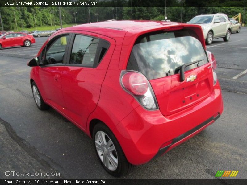 Salsa (Red) / Silver/Silver 2013 Chevrolet Spark LS