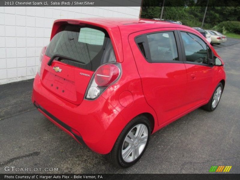 Salsa (Red) / Silver/Silver 2013 Chevrolet Spark LS