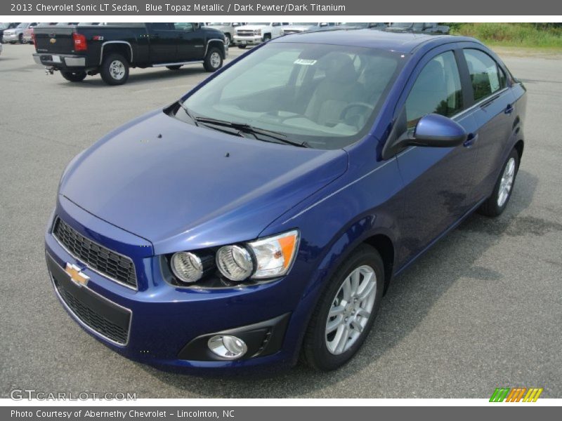 Blue Topaz Metallic / Dark Pewter/Dark Titanium 2013 Chevrolet Sonic LT Sedan