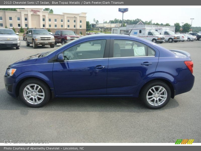 Blue Topaz Metallic / Dark Pewter/Dark Titanium 2013 Chevrolet Sonic LT Sedan