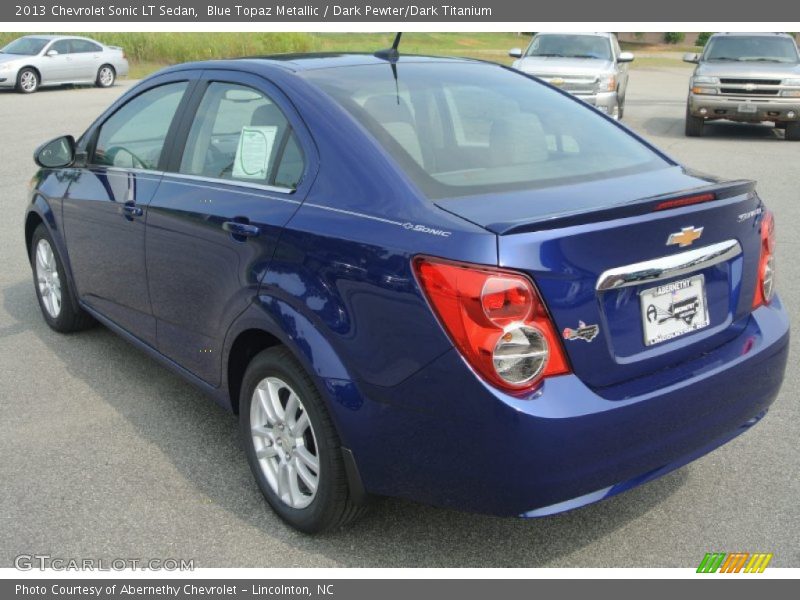 Blue Topaz Metallic / Dark Pewter/Dark Titanium 2013 Chevrolet Sonic LT Sedan
