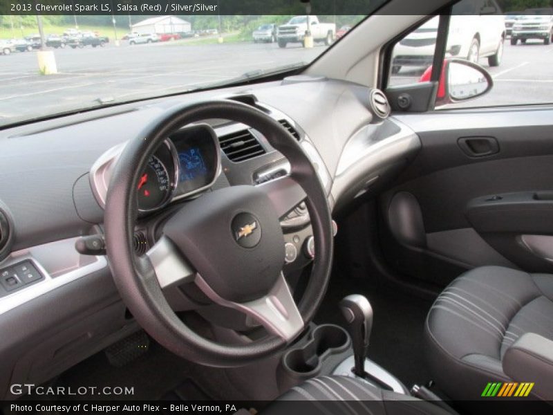 Salsa (Red) / Silver/Silver 2013 Chevrolet Spark LS